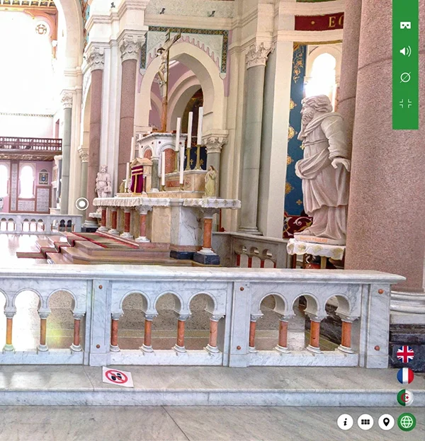 360° virtual tour inside Saint Augustine Basilica in Annaba, one of Algeria's most iconic religious landmarks