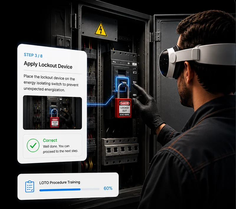 Immersive virtual reality safety training simulation for industrial workforce development