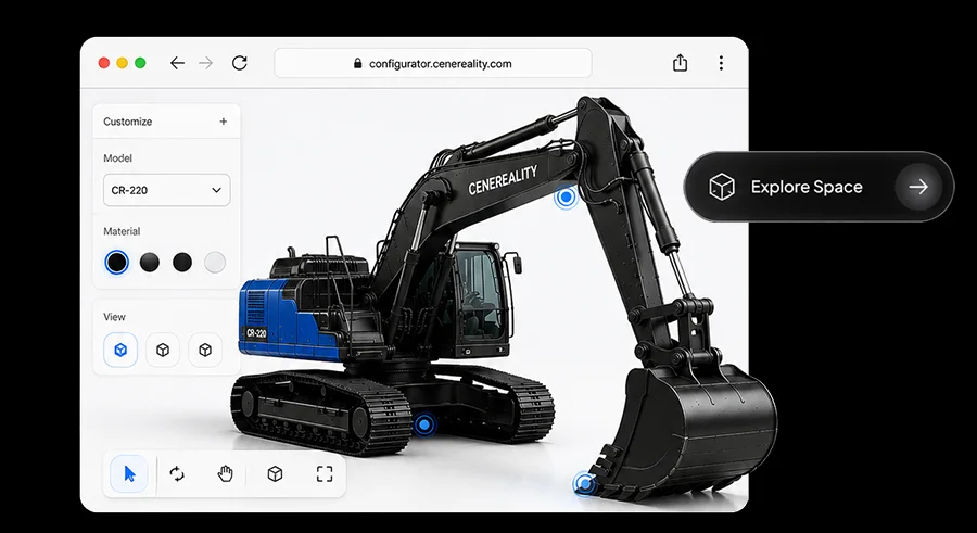 Interactive browser-based 3D experience running without downloads or installation